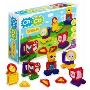 Crico de 24 piezas Granja. Trae stickers, podes armar 5 personajes a la vez