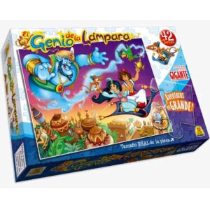 Rompecabezas x42 piezas el genio de la lampara, medida 67x50cm