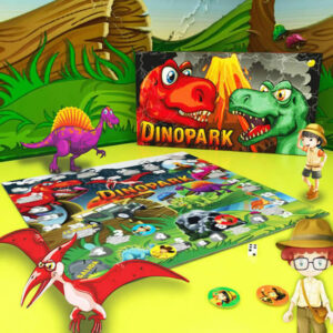 Juego de recorrido. Dinopark.