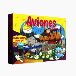 Rompecabezas x 35 piezas Aviones. Forma irregular, mide 30 x 45cm.