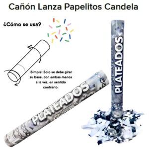 Cañon Lanza papelito Plateado