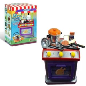 Cocina con juego de ollas de aluminio.Caja:41cm x 43cm