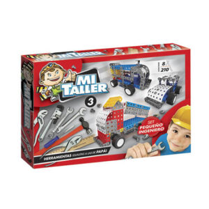 Mi Taller de 210 piezas.Incluye tornillos y herramientas.Medida de la caja:51cm x 34cm