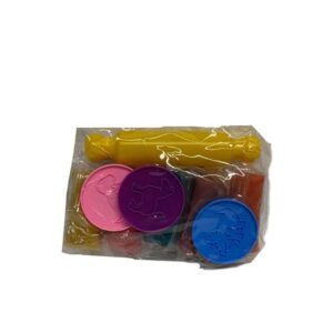 Kit de masa x 5 sticks, con 3 sellos más palo de amasar