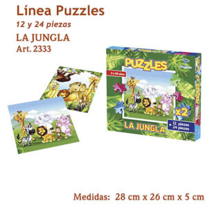 Rompecabezas 1×12 y 1×24 piezas la jungla