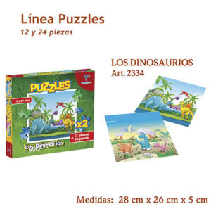 Rompecabezas 1×12 1×24 piezas dinosaurios