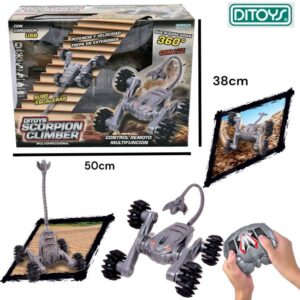 Escorpion a radio control multidireccional. Gira 360° , Tiene luz. Con cargador Usb