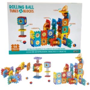 Juego de obstaculos. Laberinto de bolitas. Rolling ball x 98 piezas