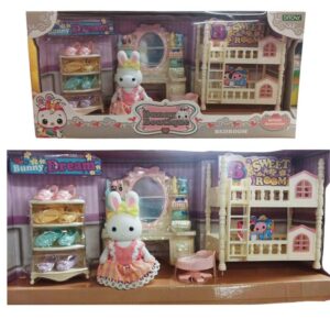 Bunny Boutique Habitación. Trae cama cucheta , tocador con accesorios, zapatero con zapatos y 1 conejita