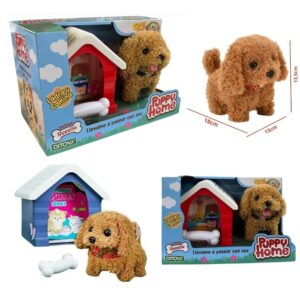 Puppy Home. Perrito interactivo. Camina y ladra. Con huesito y cucha.