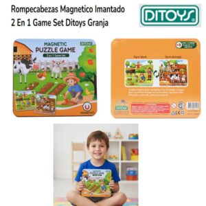 Puzzle reversible magnetico con figuras imantadas