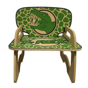Silla madera dino. Medidas 33x27x33 cm.