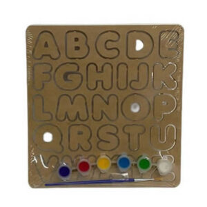 Set arte placa 24cm x 23cm abecedario con témperas y pincel