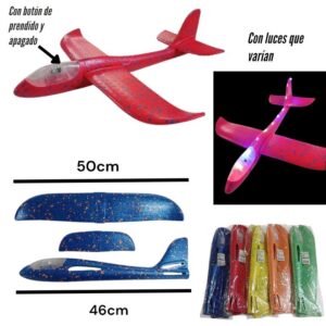 Avion planeador con luces