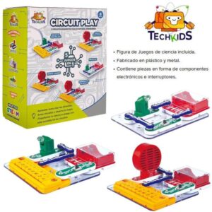 Juego de ciencia. Circuit Play. 5 circuitos en 1. Tiene luz y sonido.