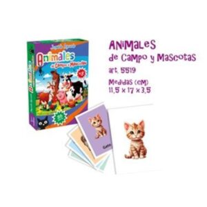 Jugando Aprendo- Animales de campo y mascotas. Juego de asociacion