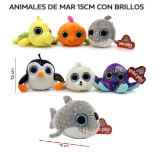 Animales de mar con brillitos 15cm