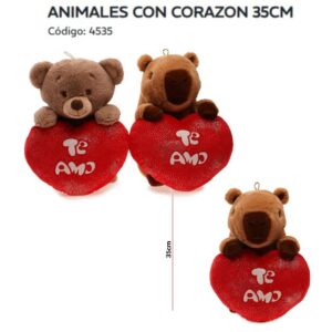 Animal con corazon de 35cm art 4535