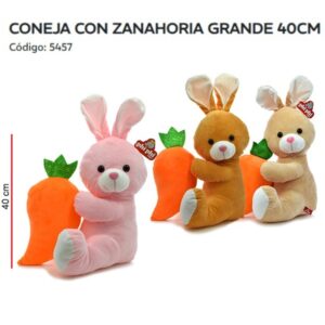 Conejo 40cm con zanahoria