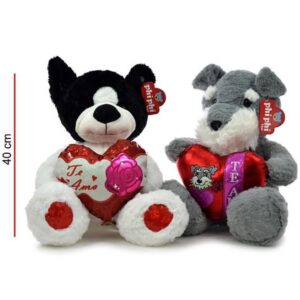 Perro con corazón de 40cm