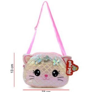 Cartera de tela gato de 23cm