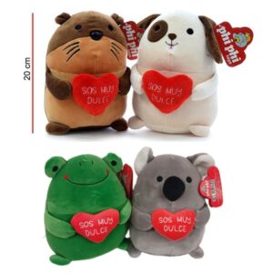 Animales 4 modelos 20 cm.spandex con corazon