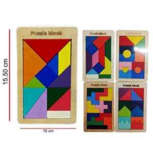 Encastre madera con formas de color