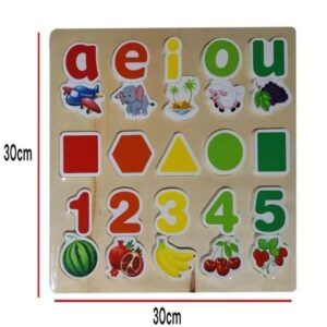 Encastre números, letras, figuras , animales y verduras x 5.