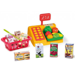 Juego de balanza c/registradora plástica más canasta c/accesorios