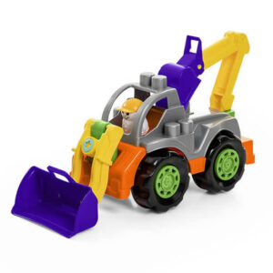 Tractor de plástico grande infantil con muñeco