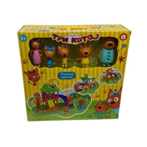 Familia de gatitos en el parque.Caja:32x31cm