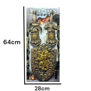 Espada blister x 2 con escudo y muñequeras 333