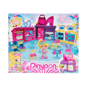 Pin y pon tienda con accesorios.Medida de la caja:36cm x 30cm