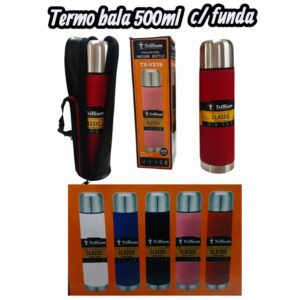 Termo bala color 218 con funda 500ml