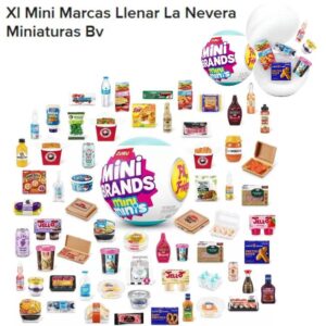Mini Heladera. Bola con accesorios para llenar el refrigerador .