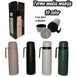 Termo media manija 1lt color con pico cebador