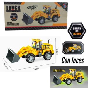 Camion construccion Topadora con movimiento de palanca y luces.3201
