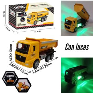 Camion construccion Volcador. Movimiento hacia arriba, abajo y luz. 3091