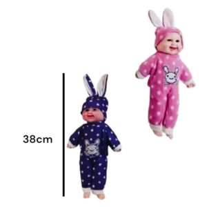 Bebe 38cm con pijama de conejo