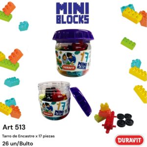 Mini blocks x 17 piezas pote