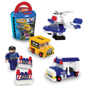 Blocky set de policías de 120 piezas con 1 muñequito