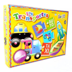 Juego de asociación figuras de transporte