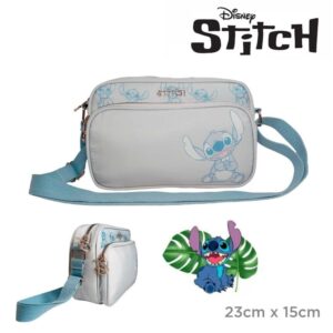 Cartera Stitch 035. Doble cierre con correa regulable.
