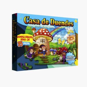 Rompecabezas x 35 piezas Casa de duendes. Forma irregular, mide 30 x45cm.