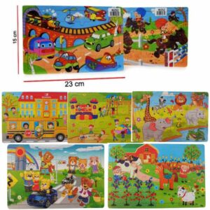 Rompecabezas madera infantil x 30 piezas 23 cm x 15cm