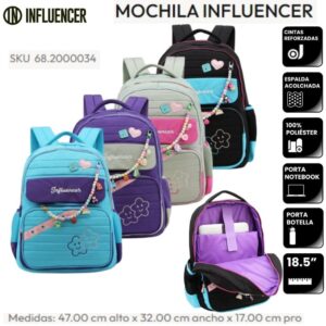 Mochila 18.5 pulgadas con collar 345