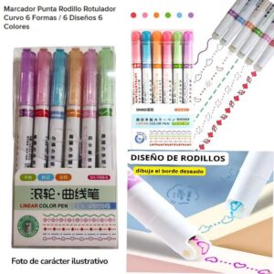 Marcador resaltador lineal x6 7008-6