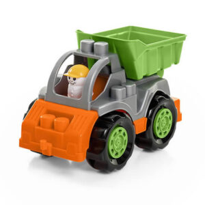Camion volcador grande infantil con muñeco
