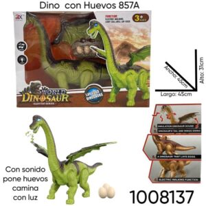 Dinosaurio pone huevos, con movimiento, luz y sonido 857A (1008137)