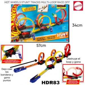 Hot Wheels Carrera Multiloop. Trae 1 auto metal (HDR83)